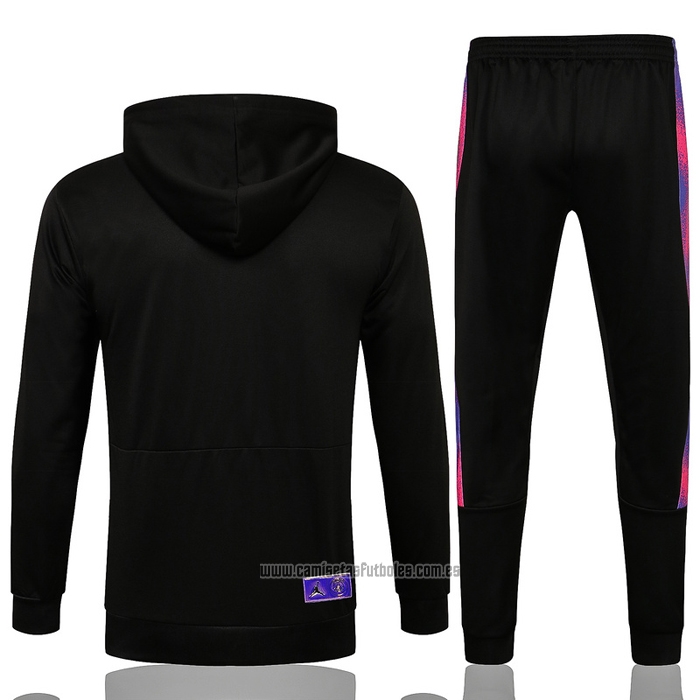Chandal con Capucha del Paris Saint-Germain Jordan Nino 2021-2022 Negro